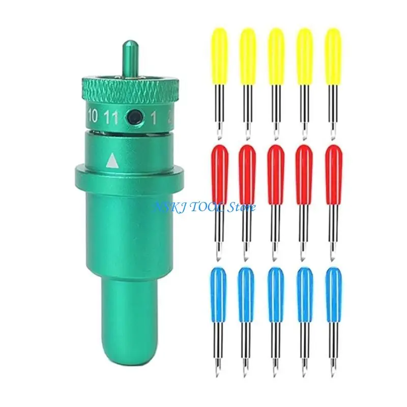 L8rc 15pcs snijden mes wolfraam plotter mes met snijder voor het snijden 30/45/60 graden met houderbasis
