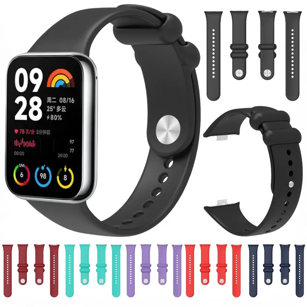 

Sport Silicone Strap for Xiaomi Mi Band 8 Pro Smart Watch Replacement Wristband Correa for Redmi Watch 4 Soft Bracelet Watchband