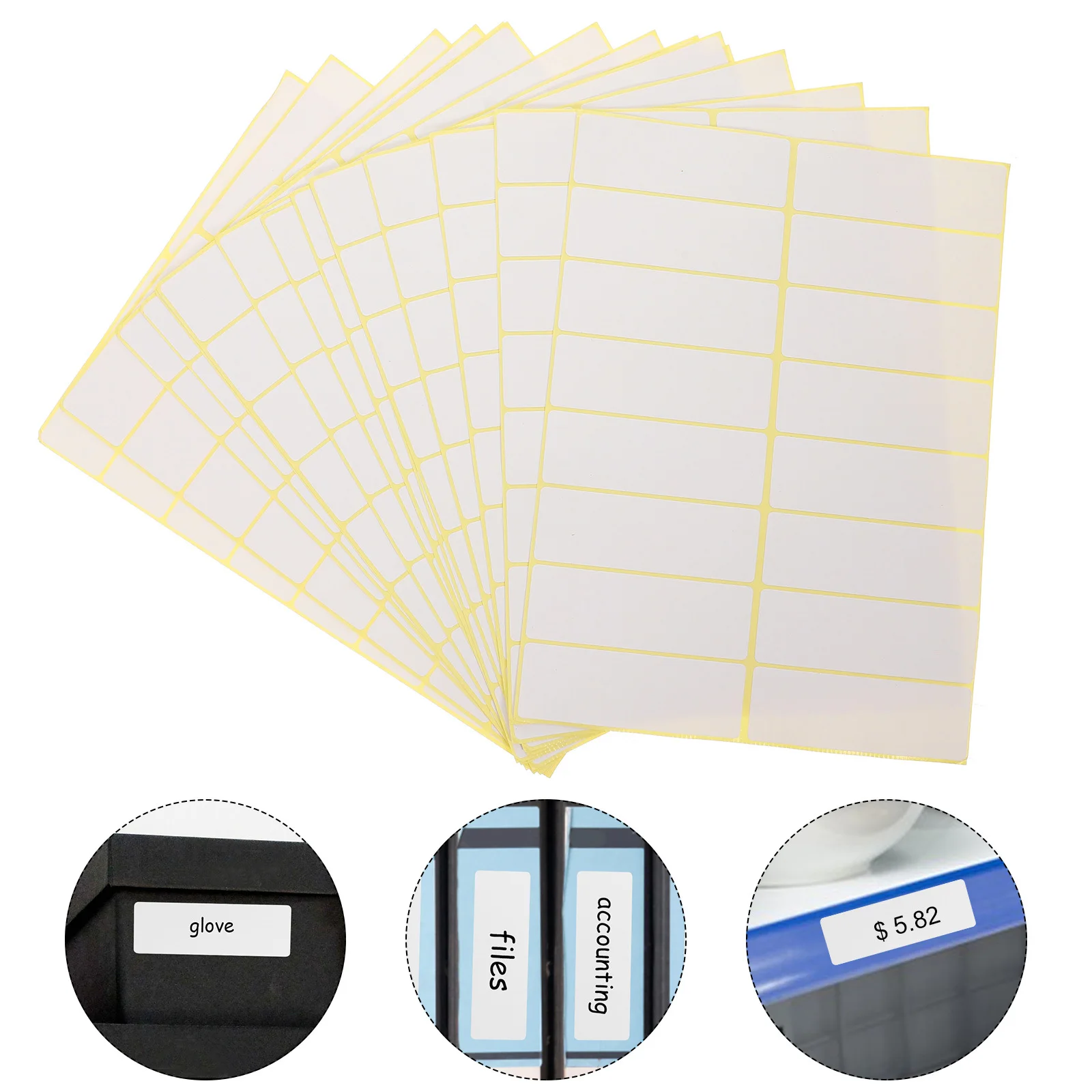 16 Labels Sheet White Stickers to Write on Adhesive Pricing Stickers for Inventory Categorization Easy Peel Labels