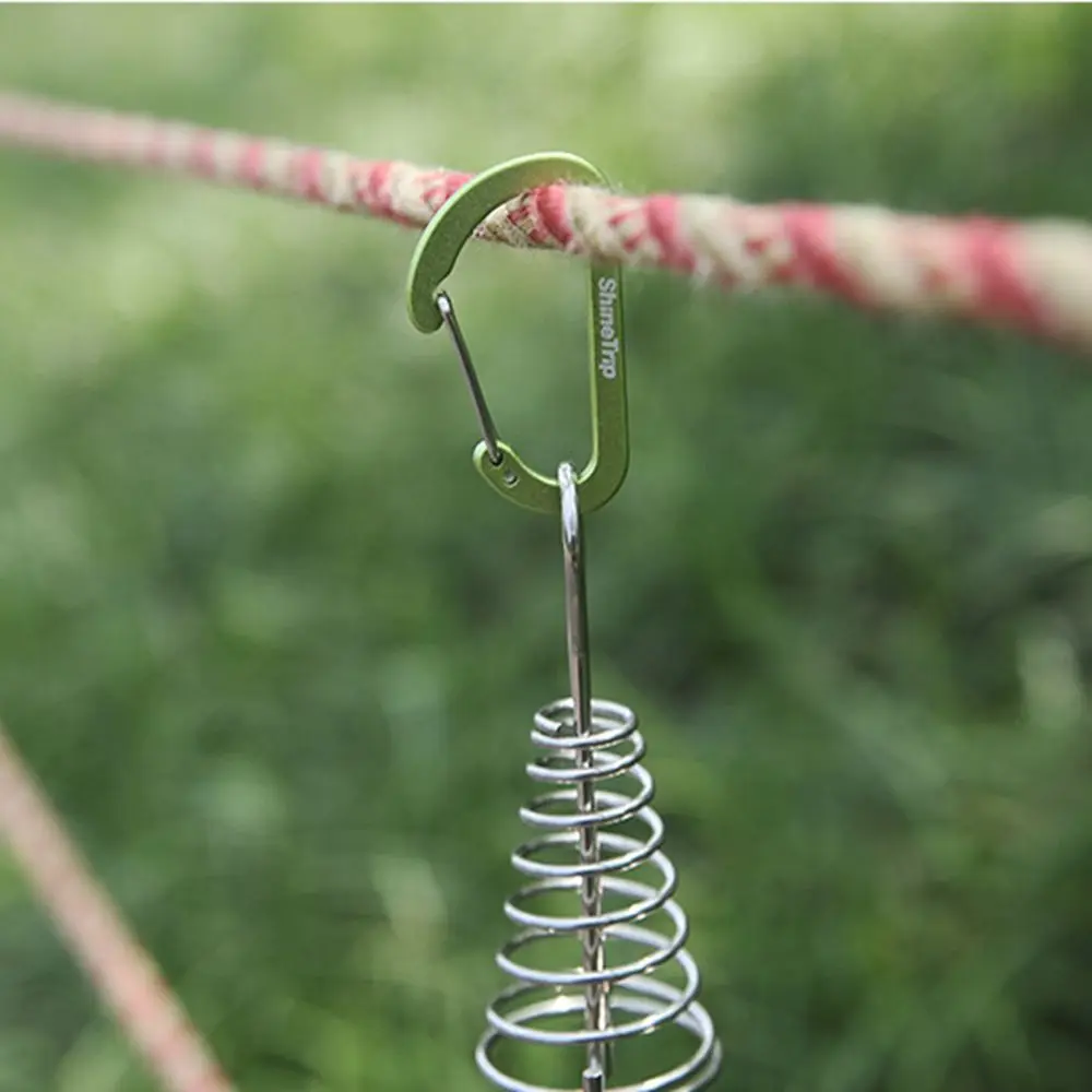 Outdoor Sports Safety Equipment Camping Hiking Hook Alloy Carabiner Buckle Keychain Climbing Button