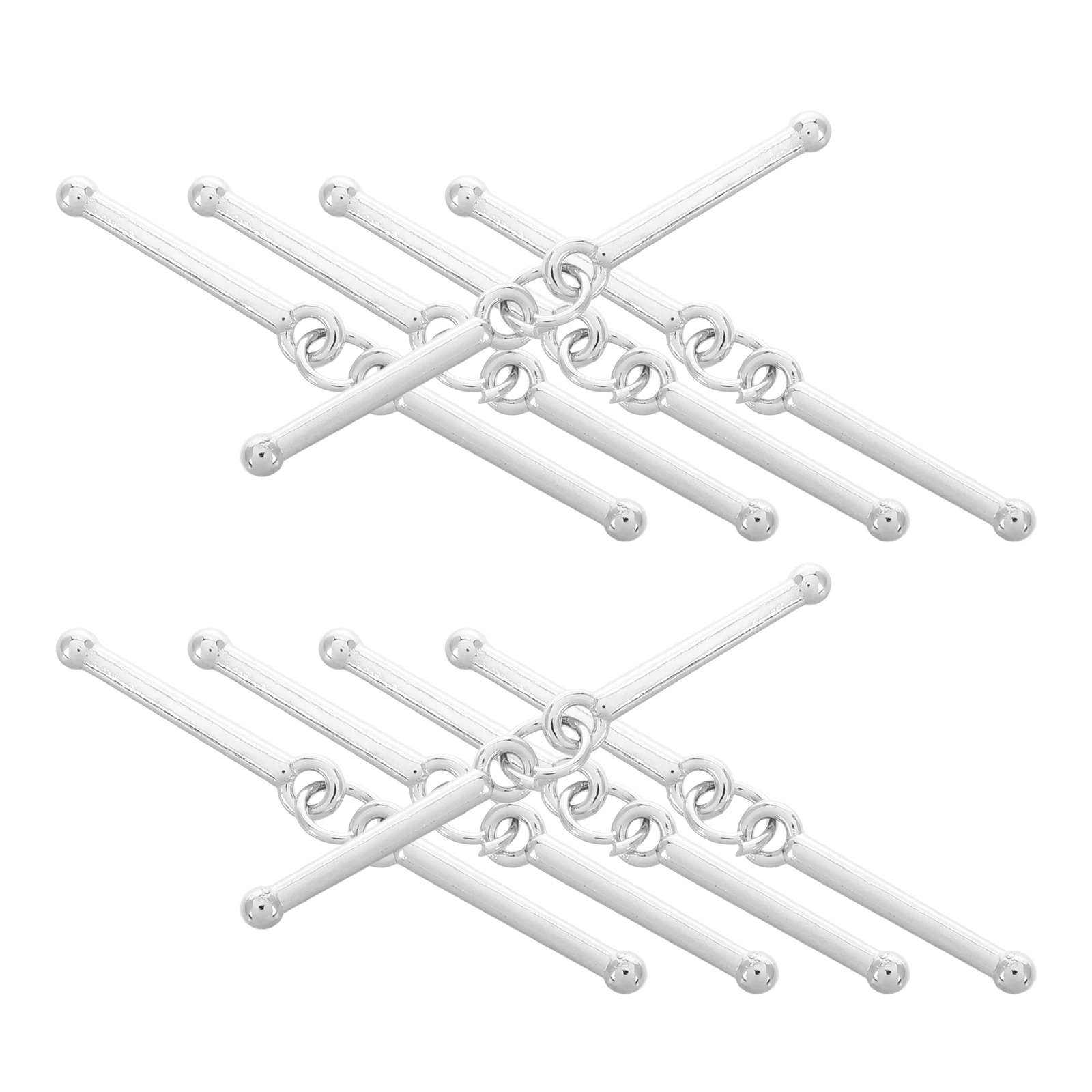 

10 Pcs White K Pendant Elegant Zinc Alloy Music Charm Jewelry Making Accessory Trendy Design Versatile Drumstick Craft Supply