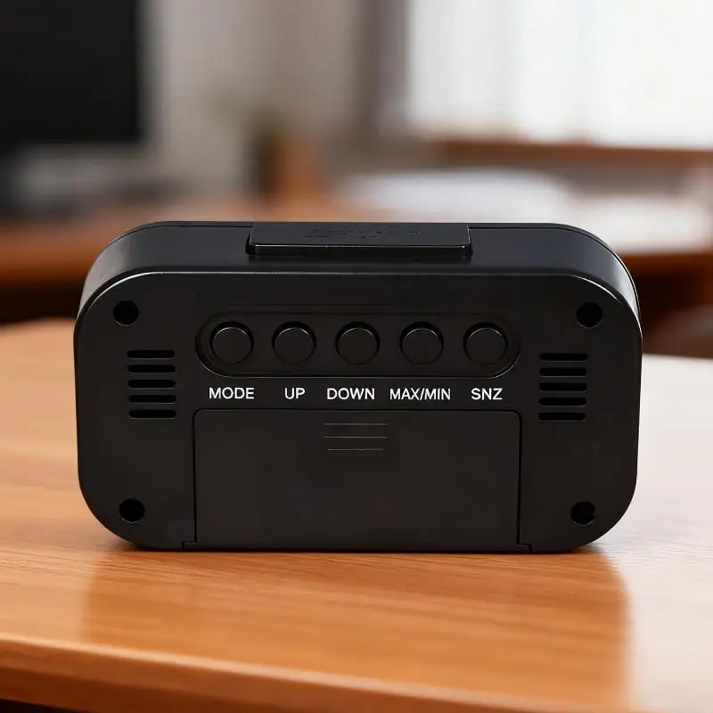 1Pc Digital Color Screen Weather Station Alarm Clock with Temperature Humidity Display Multifunctional LED Light Desktop Clock