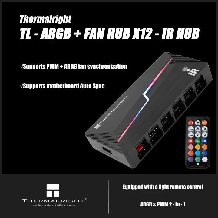 

Thermalright ARGB AND FAN HUB X1 IR ЧЕРНО-БЕЛЫЙ Поддержка источника питания Интерфейс освещения ARGB Поддержка 12 вентиляторов в тот же время
