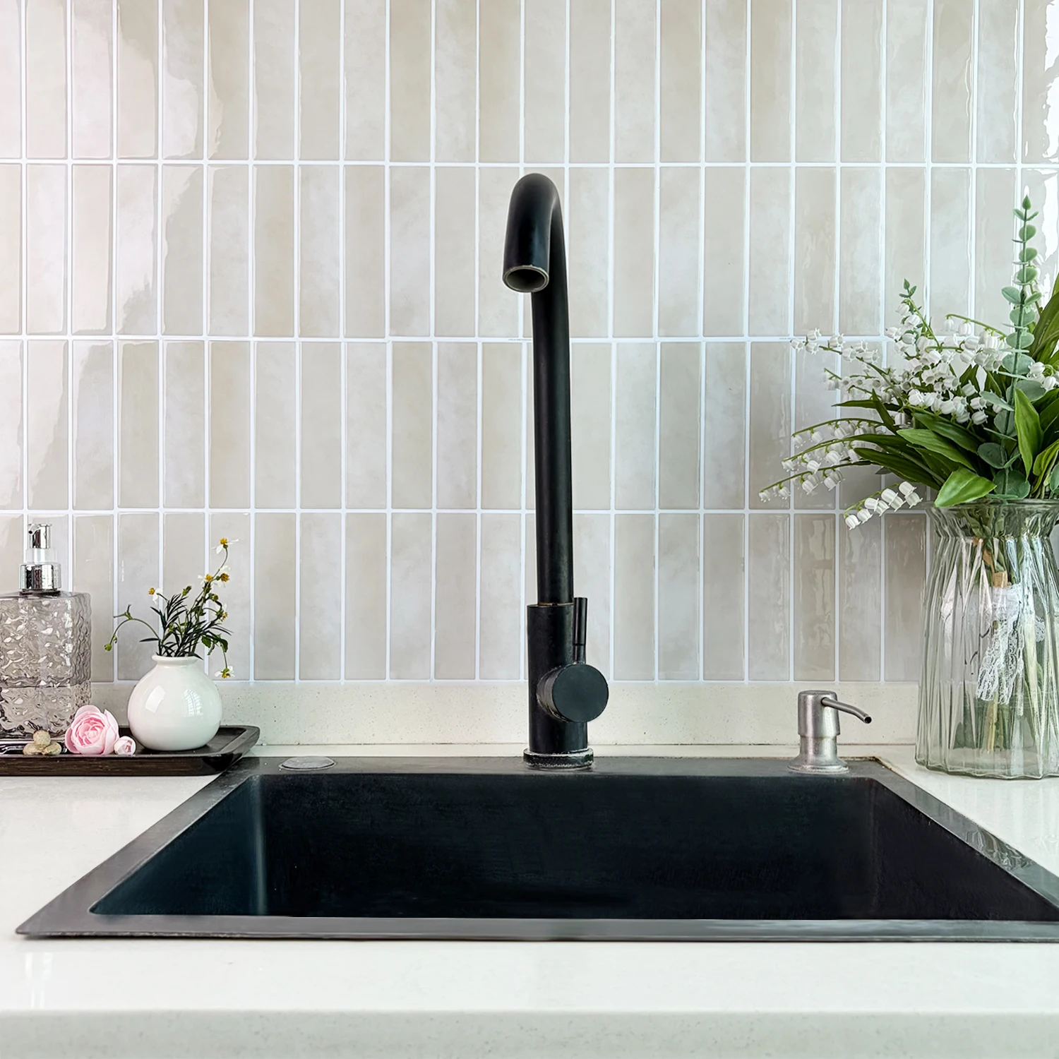 5/10 Stück Wandaufkleber zum Abziehen und Aufkleben, stark klebende Vinyl-Tapete, wasserfeste quadratische Fliesenaufkleber für die Küche, für Zuhause – Detail 12