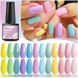 Mtssii Macaron Gel Nail Polish Spring Summer Candy Pink Blue Color For Manicure Semi Permanent Soak Off Nail Art Gel Varnishes