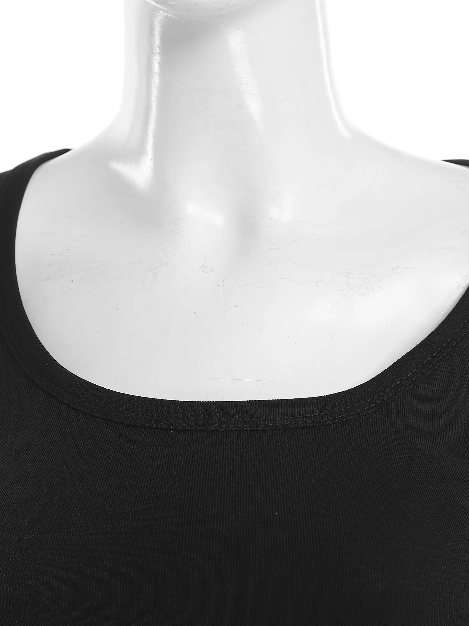 

Casual Women Solid Color Versatile Mini Dress Soft U Neck Short Sleeve Pleated Hem Dress for Vacation Tennis Date