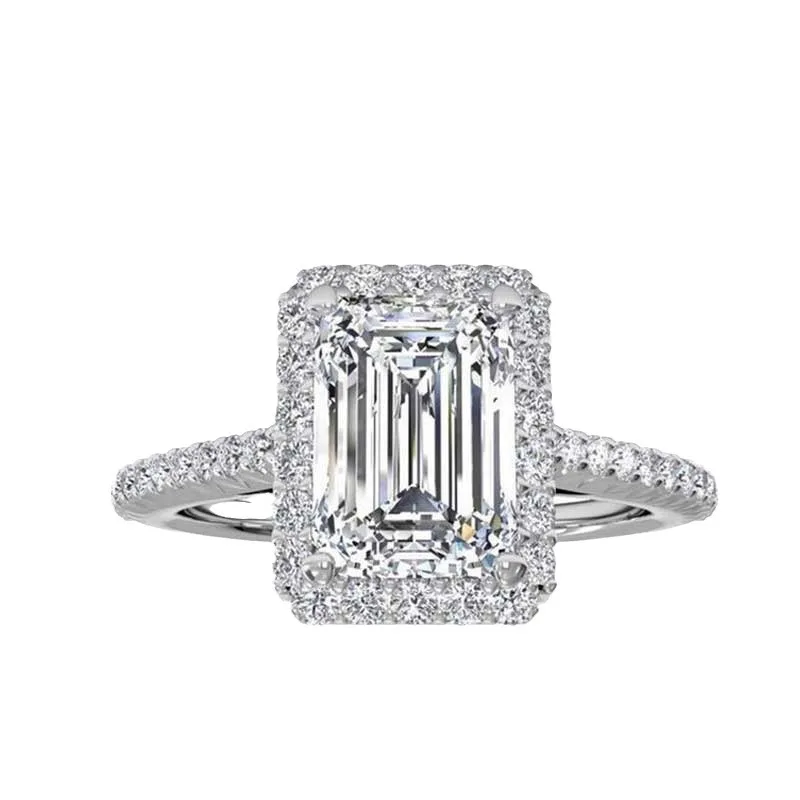 2025 الاتجاه الجديد 925 الفضة الاسترليني مزاجه الكلاسيكي، الموضة الكبرى، المرأة الكلاسيكية مطعمة شقة قطع حجر خاتم رائع #5