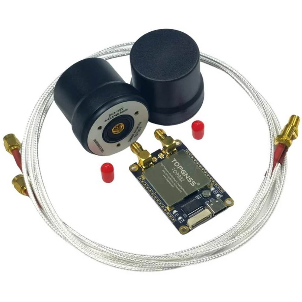 Módulo GPS TOP982-5535 RTK GNSS Módulo de cabeçalho de alta precisão TOPGNSS L1 L2 L5 RTK com duas antenas de frequência total