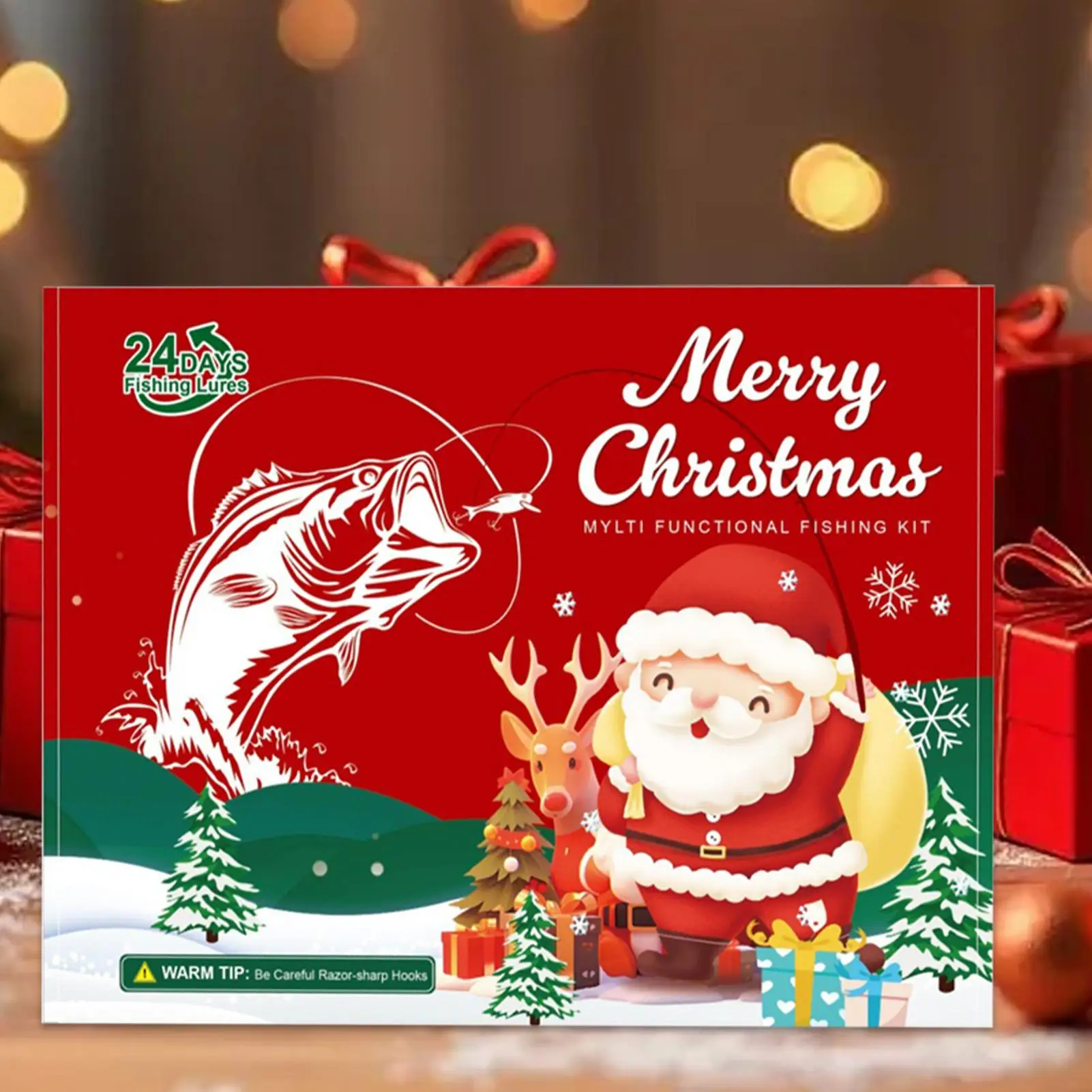 

Christmas Calendar Advent Fishing Accessories 24 Days Advent Lures Holiday Countdown Calendar With Fishing Lures For Men