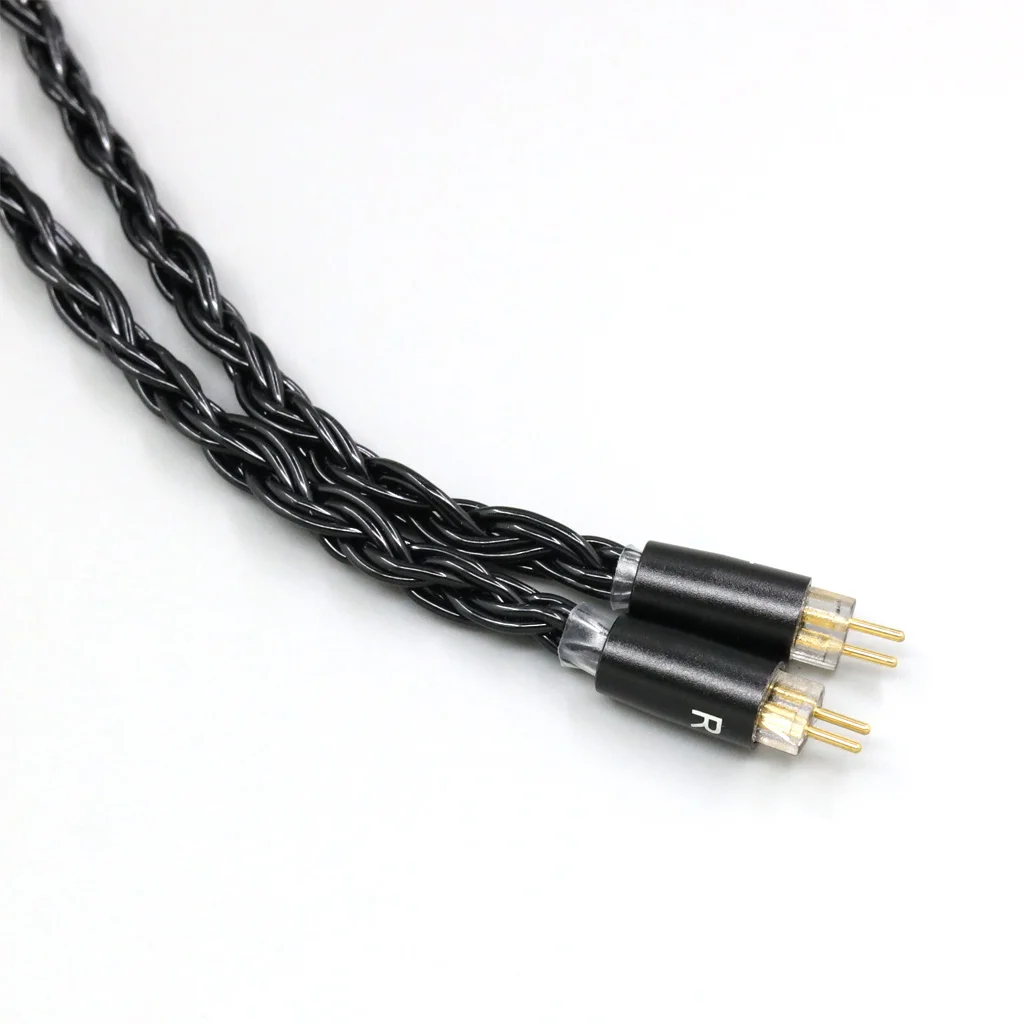 16 الأساسية الشظية مطلي الأسود مضفر 0.78 مللي متر 2pin سماعة الصوت كابل ل IEM BA Westone W4r UM3X UM3RC JH13 عالية الخطوة 8876