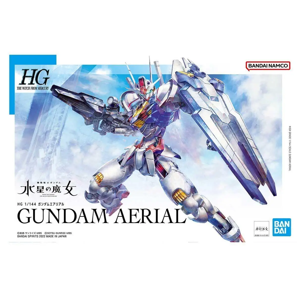 Bandai Original Anime HG 1/144 Mobile Suit GUNDAM Die Hexe von Mercury Gundam Antenne Gunpla Montage Modell Action-figuren Spielzeug