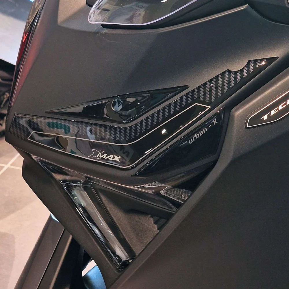 For XMax 300 XMAX125 2023-2026 Front Headlight Mask Sticker Kit Motorcycle Accessories 3D Epoxy Decal 3