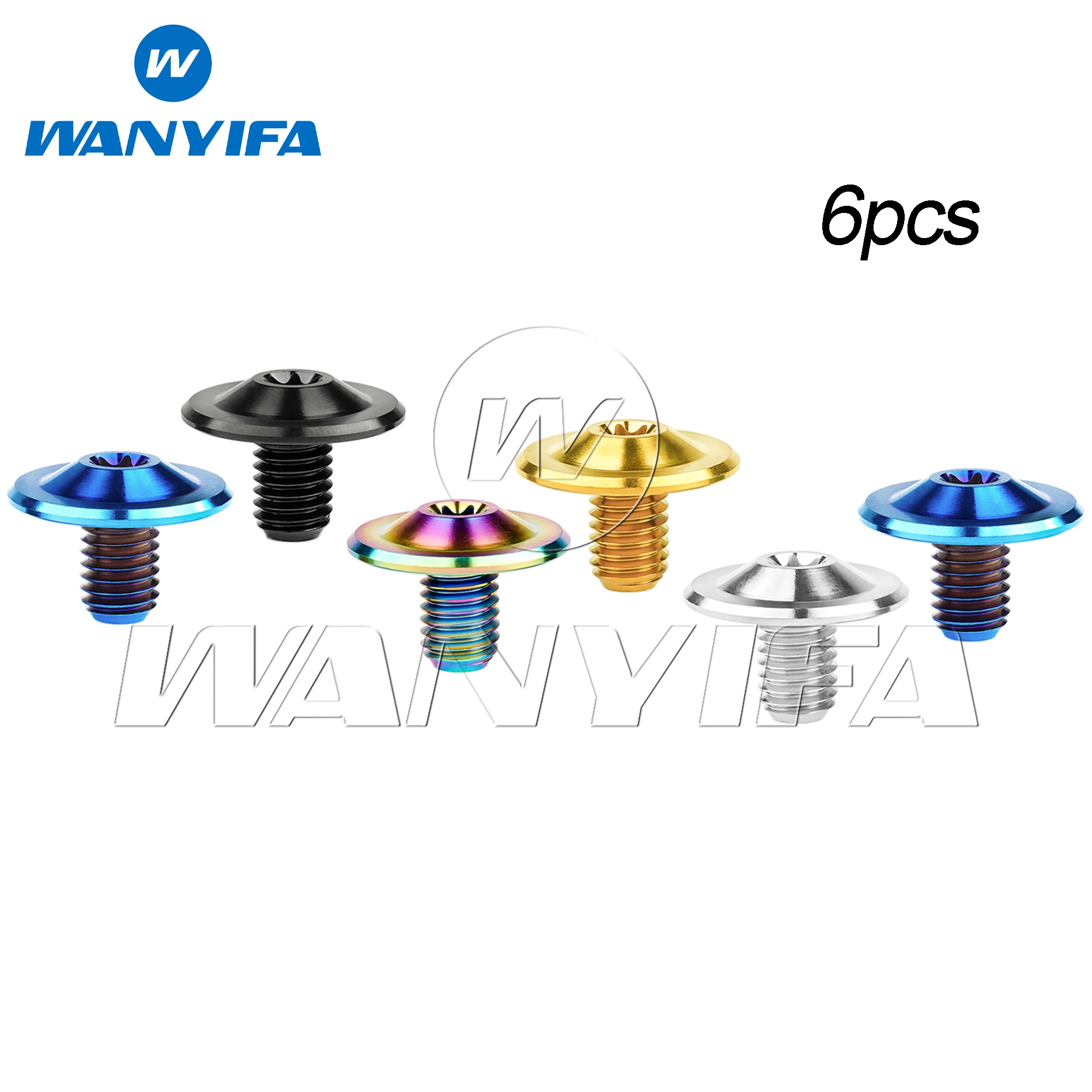 

Wanyifa 6pcs Titanium Bolts M8x12mm Saucer Flange Torx T30 Thin Head Screws for Motorcycle Shell Modifications