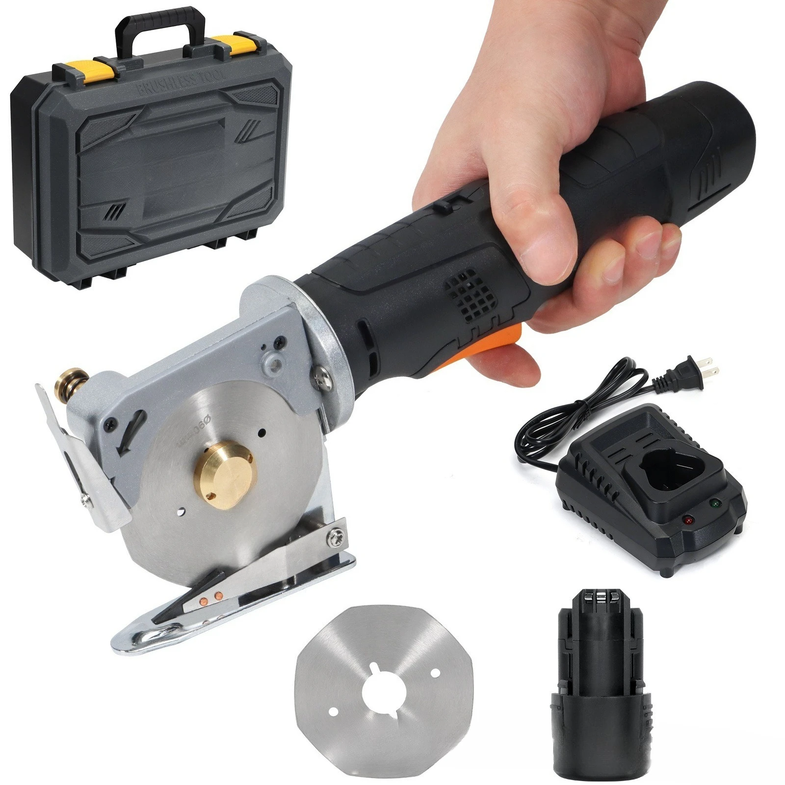 Electric cutting shears, electric handheld small fully automatic rechargeable fabric cutting machine, fabric round knife cutter