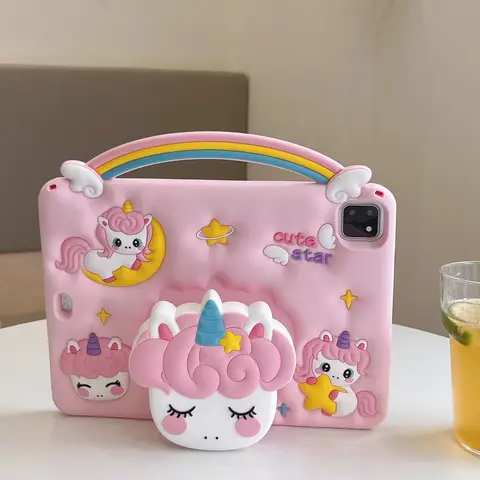 Custodia per bambini per iPad 10a generazione A16 Pro11 Custodia in silicone per cartoni animati per IPad Air 1 2 3 4 5 iPad Mini 6 7 Custodia protettiva Funda