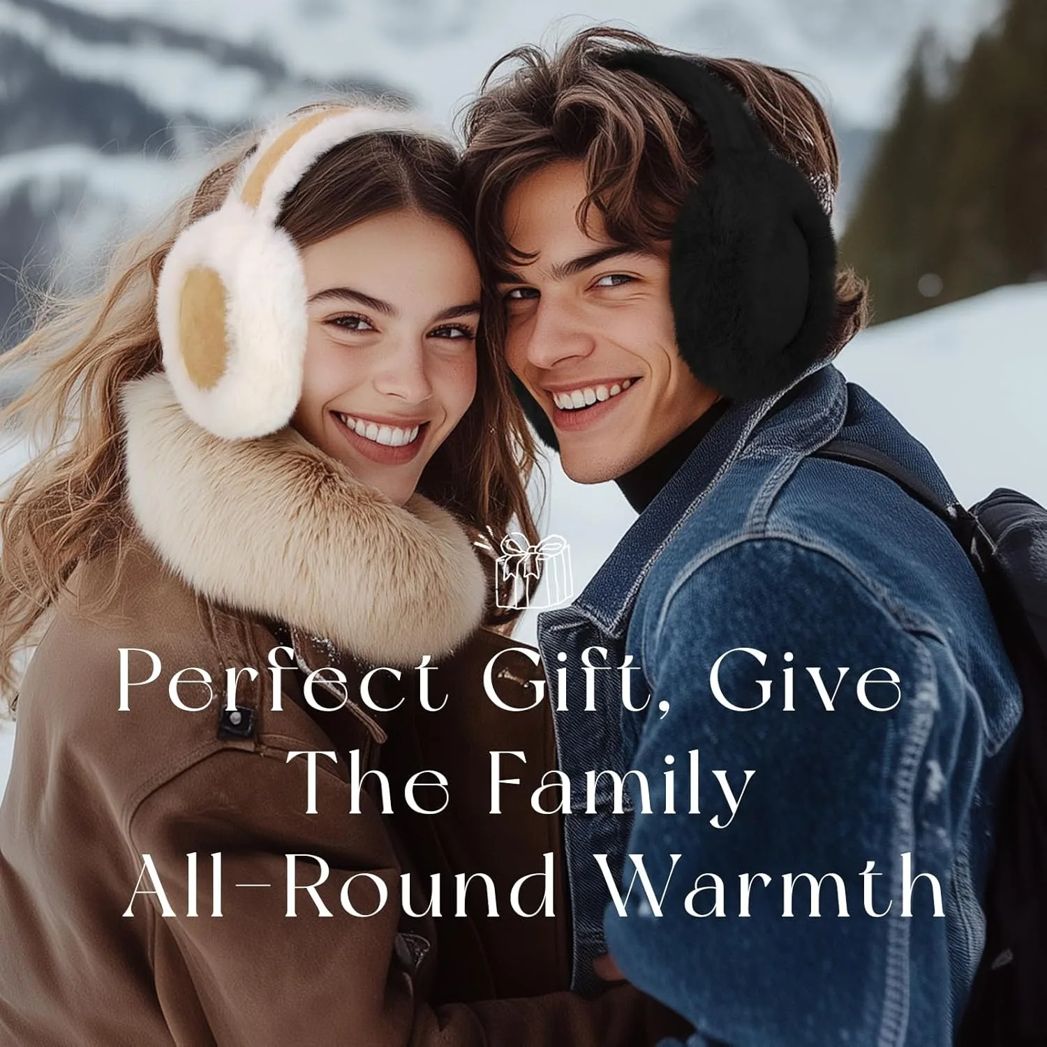 Women Suede Plush Earmuffs Wool Solid Plush Warm Outdoor Skiing Cycling Windproof Cold-Proo Winter Fluffy Ear Muffs Earflap