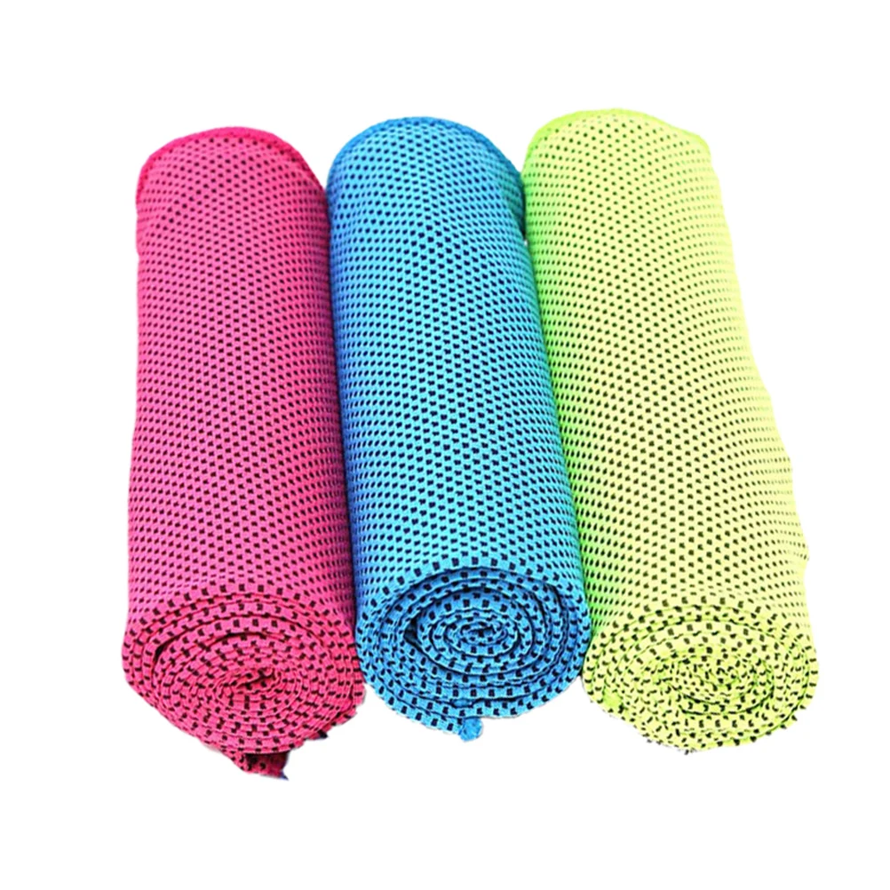 

3pcs Cooling Towel Summer Sport Sweat Absorbent Workout Cold Ice Towels Breathing Soft Practical Travel