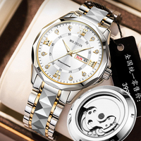 Roman Numerals Swiss Fully Automatic Mechanical Watch Men's Watch Waterproof Night Light Tourbillon Calendar Business Hollow