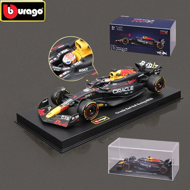 Bburago1:43 Red Bull Rb20 2024 Formula 1 Die-Cast Alloy Racing F1 Car Model #1 Max Verstappen #11 Sergio Perez Boy Toys Gift