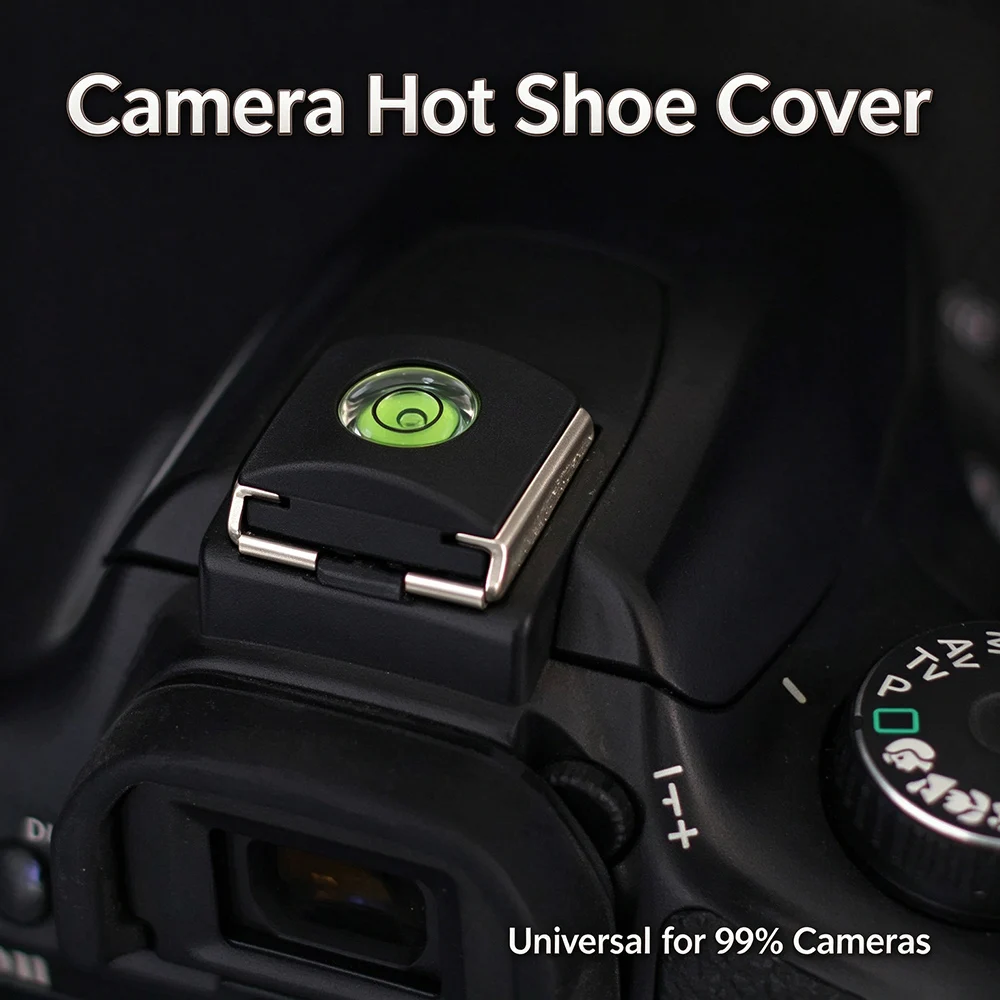Hot Shoe Cover with Bubble Spirit Level Silicone Hot Shoe Protector Cap for Canon Nikon Pentax Fuji Nikon Z5 Camera Accessories