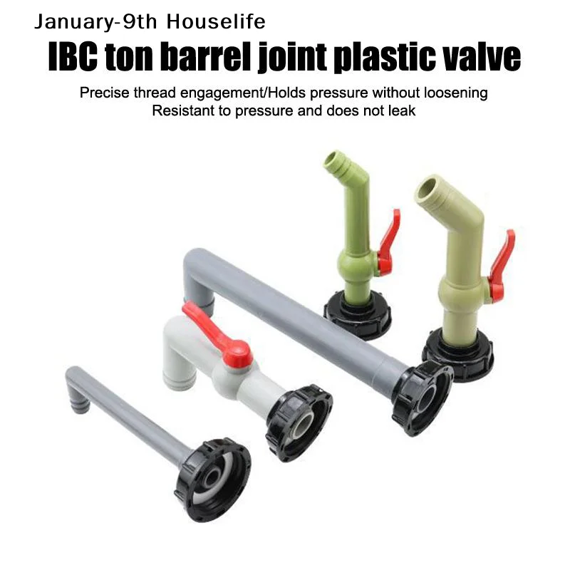 IBC Tank Adapter Valve Fittings S60*6 Coarse Thread To 1/2 3/4 1" Water Tank Connectors Garden Hose Faucet Accessories