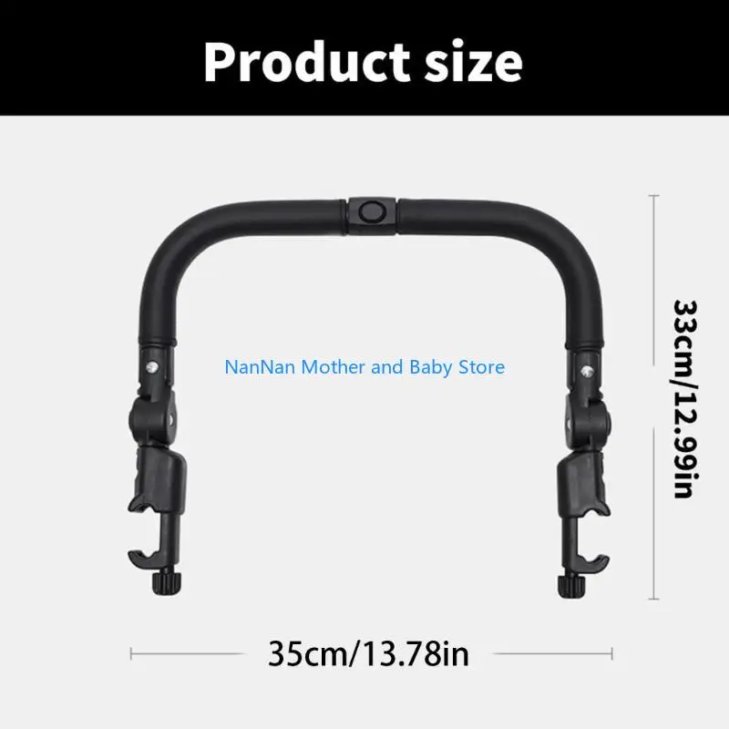 Accoudoir à barre transversale, guidon réglable universel, adapté à plupart des poussettes bébé