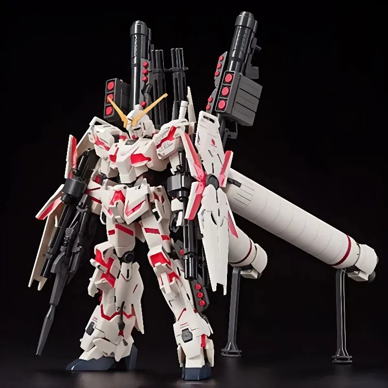 New HG 1/144 Full Armor Unicorn Fa Red Destruction Mode Assembly Model Kit Action Figures Collect Decorative Toys Surprise Gifts