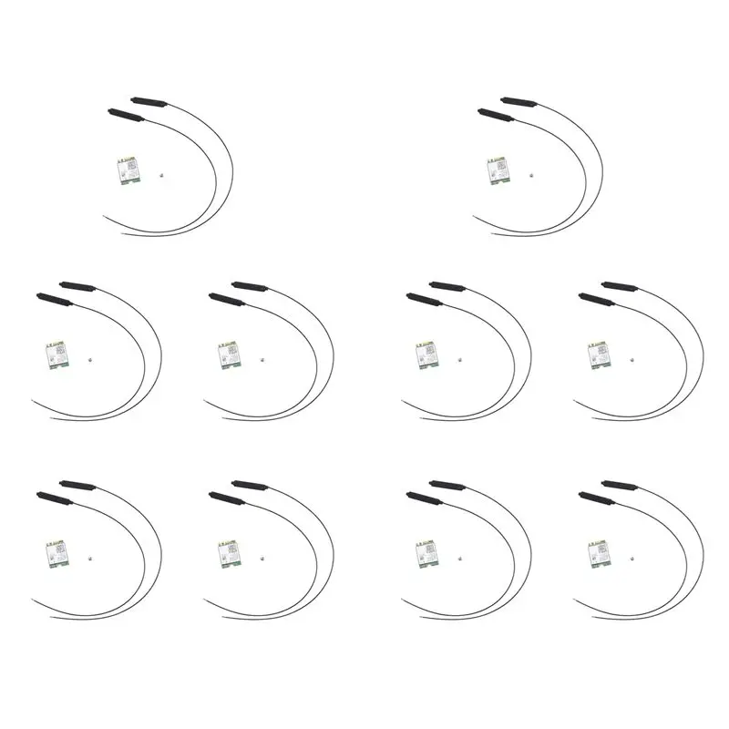 

Exquisite-10X Dual Band 2.4Gbps AX200NGW 802.11Ax/Ac MU-MIMO 2X2 Wifi AX200 NGFF M.2 Bluetooth 5.0 Network Wlan Card+Antenna