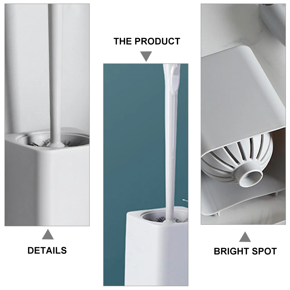 

Toilet Cleaning Kit High-Grade Long Handle Bathroom Brush Holder Design Odorless Mildew Resistant Home Cleaning Tool Brush Kit