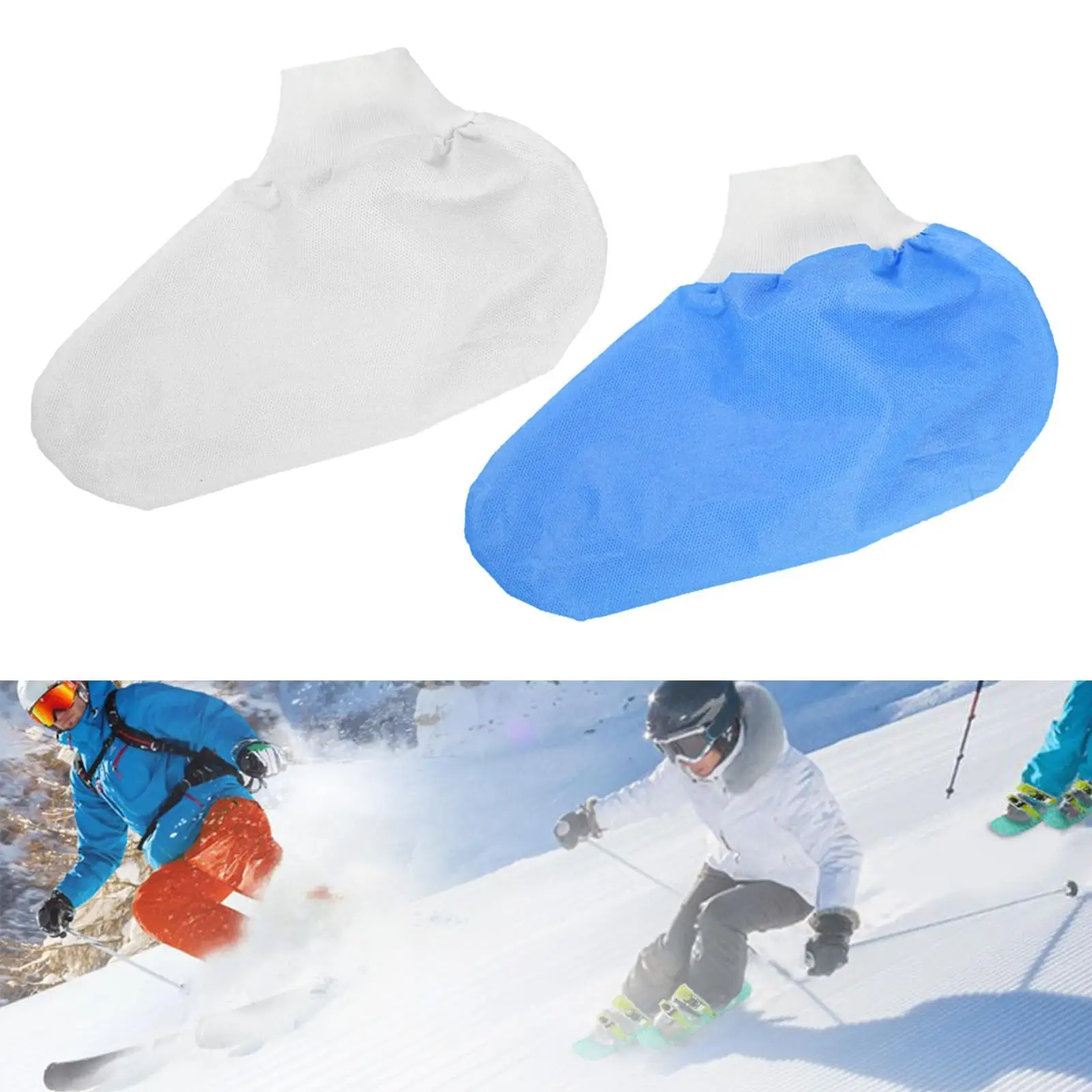 

25 Pairs Disposable Ski Foot Covers Breathable Portable Protectors for Skiing Travel Foot Bath Shop Beauty Salon House Cleaning