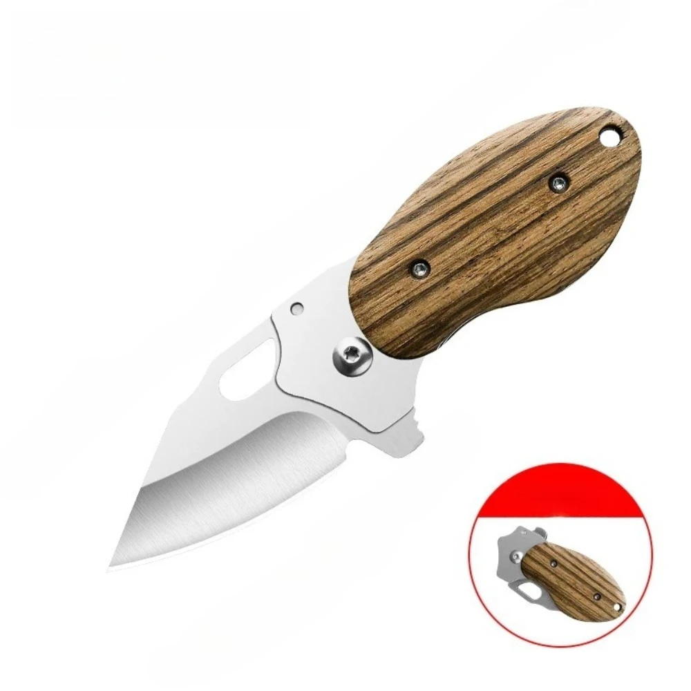 Scharfes Hochhärte-Outdoor-Schlüsselanhängermesser Klappbares Obstmesser Camping-Taschenmesser Multifunktionales Mini-Taschenmesser für den Haushalt