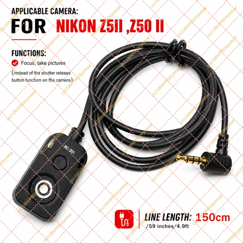 RC301-DC3 Professional Shutter Release Cable Replacement for Nikon Z50 II Z5 II