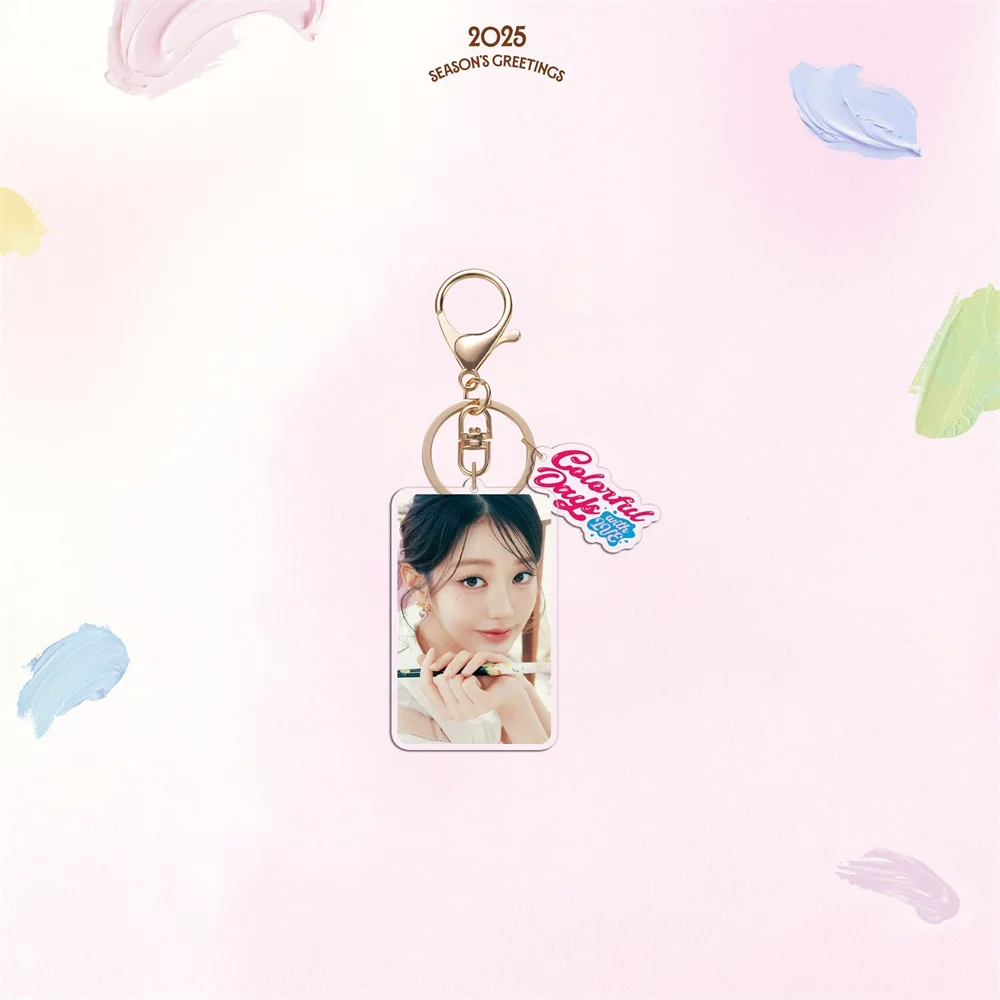 2pcs/set Kpop Idol IVE New Acrylic Keychain INS Style Keyring Pendent Yujin Gaeul Wonyoung LIZ Rei Leeseo Fans Gifts Collection