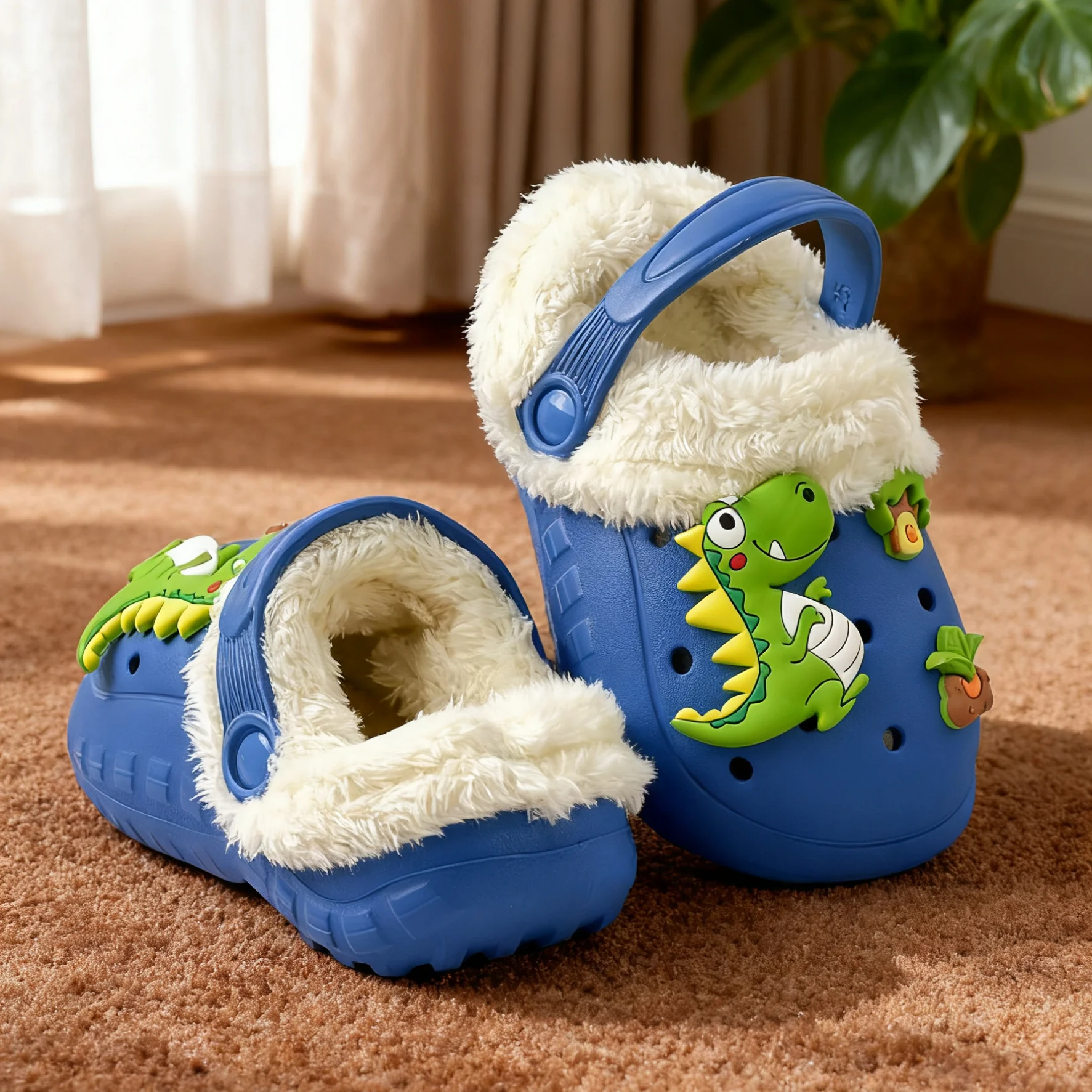 Scarpe da grotta con velluto da donna e sensazione di fascia alta invernale, pantofole in cotone per dormitorio studentesco per ragazze autunnali e invernali staccabili