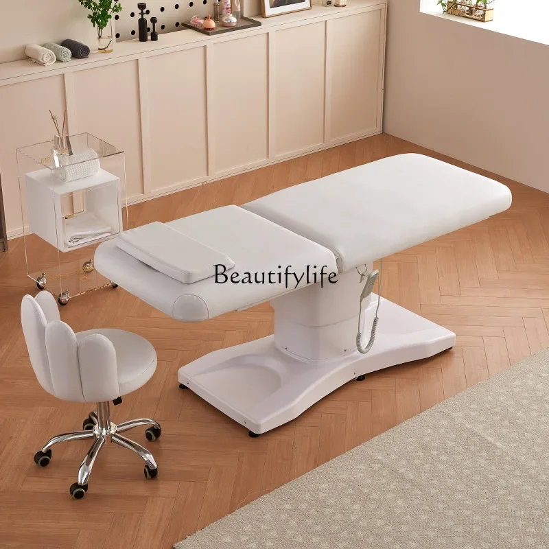 Electric beauty body embroidery bed multi-functional lifting folding massage treatment bed