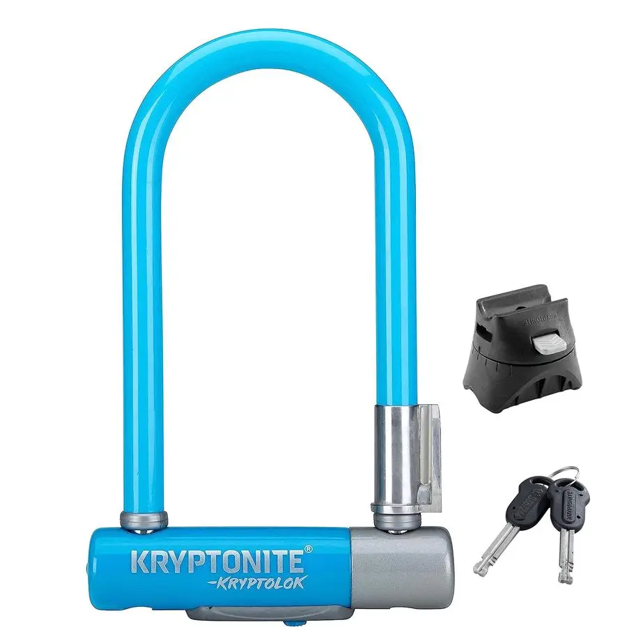 

Kryptolok Mini7 Bike ULock, Heavy Duty AntiTheft Bicycle U Lock, 12.7mm Shackle with Mounting Bracket and Keys, High Security Lo
