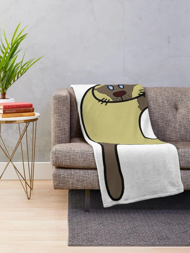 Playful Cat Shaped Like The Letter E Throw Blanket valentine gift ideas Sofa Quilt Luxury Thicken Blankets