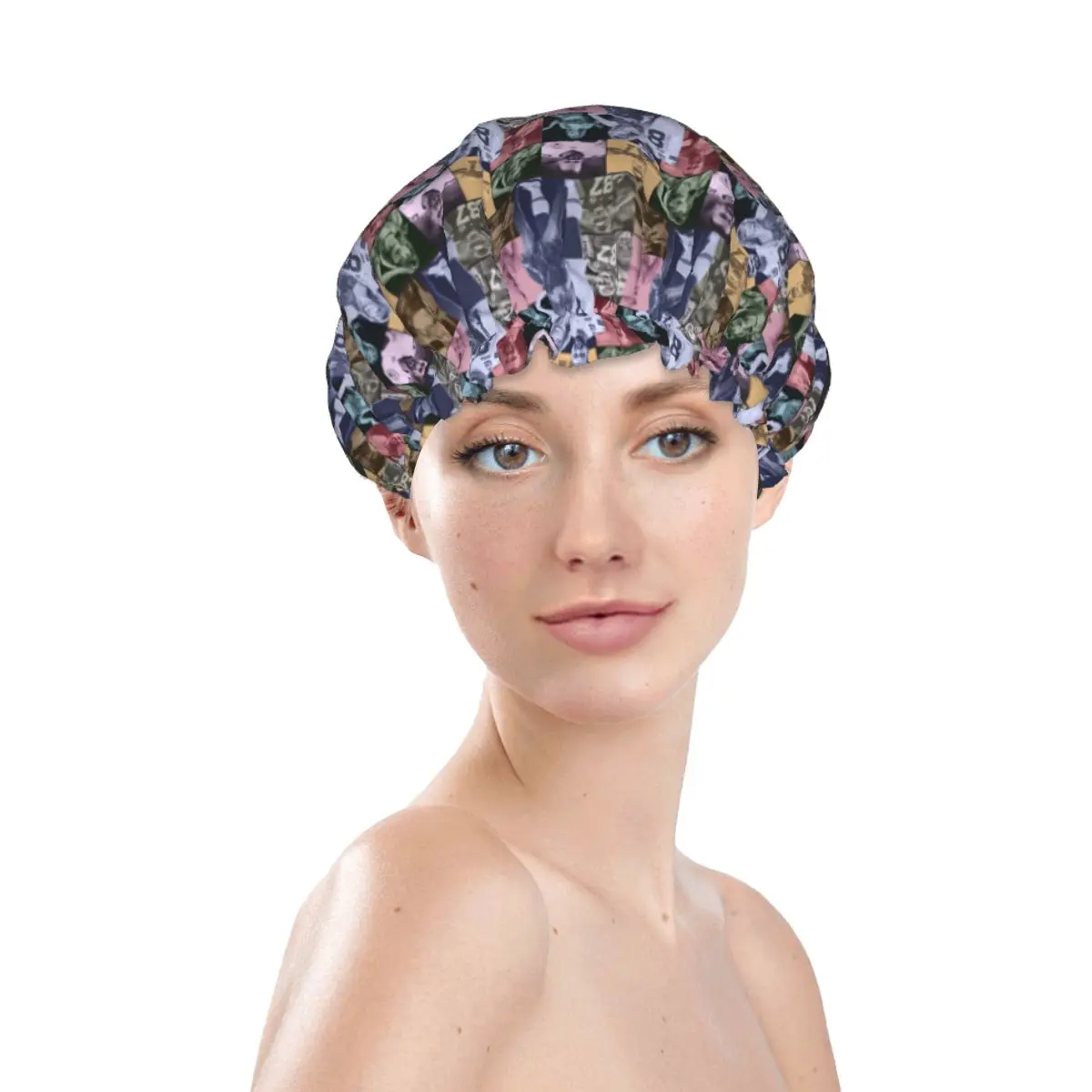 Music Singer Taylor Eras Shower Cap for Women Double Layer Elastic Concert Movie Waterproof Bath Hair Caps