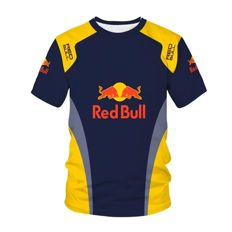 Summer Men's T-shirt Outdoor Sports Jogging Fitness Training Quick Drying Breathable Cycling Suit Short Sleeved Red Bull Tops image 6