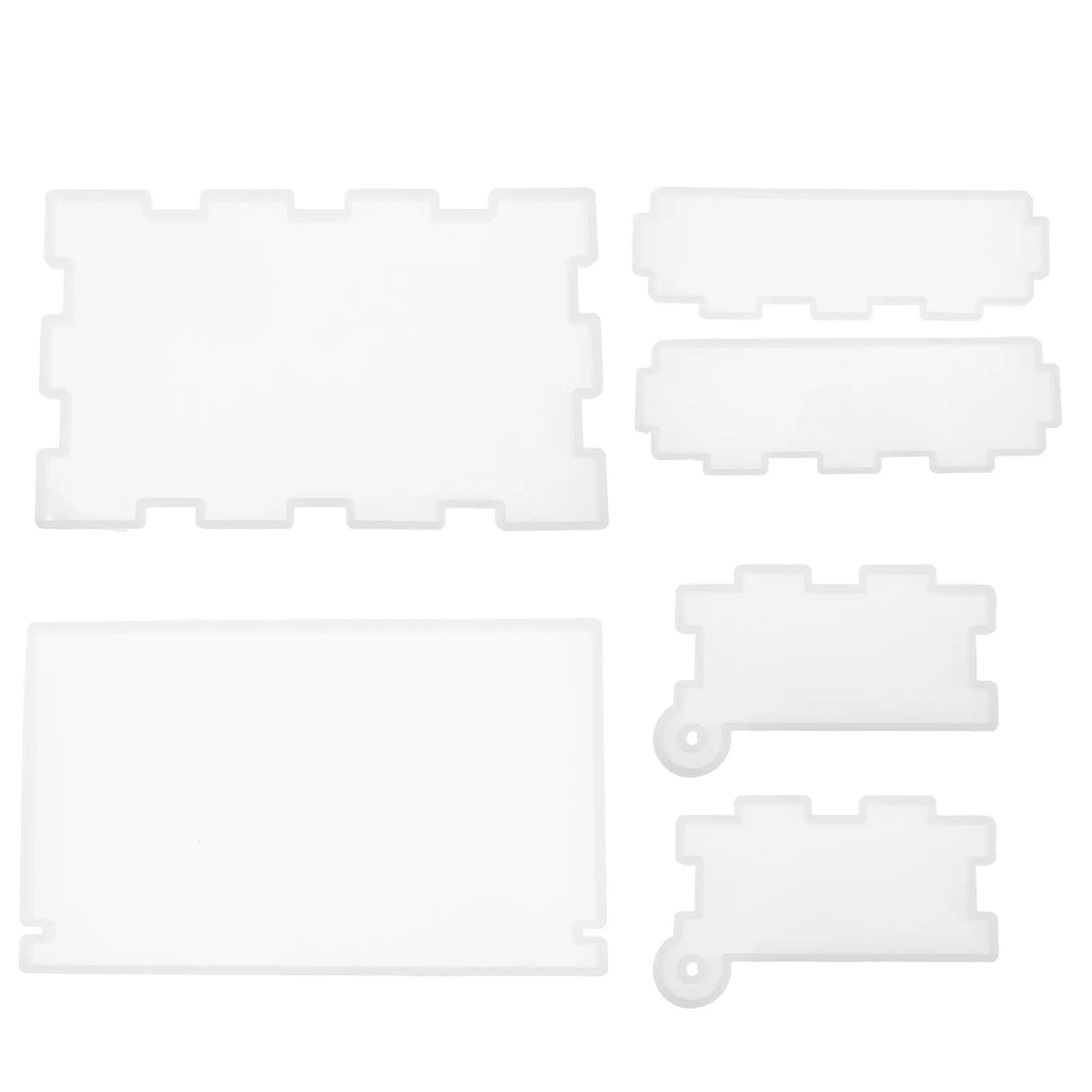6Pcs DIY Storage Box Silicone Mold Simple Structure Strong Wear Resistance Glitter Dry Flower Beads Compatible Crystal Epoxy