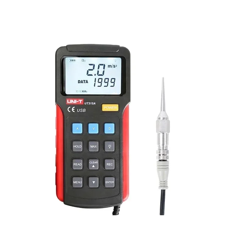 

UT315A Industrial Digital Vibration Meter Device Probe Vibration Analyzer Precision Measure Vibrator Tester Handheld