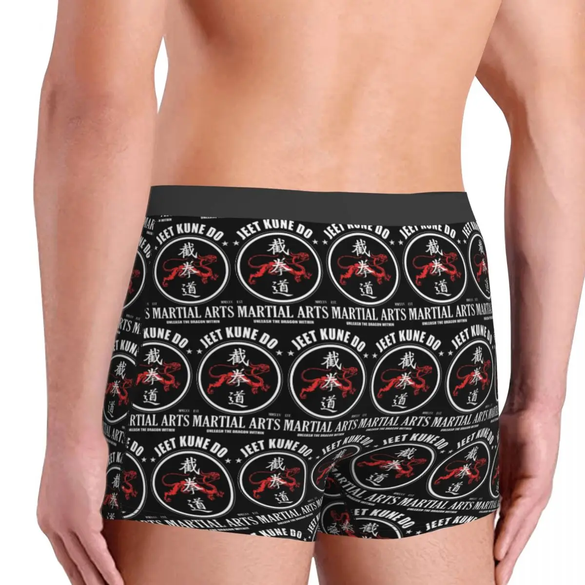 Boxer Underpants Shorts Unleash The Dragon Within Jeet Kune Do Dragon Power Panties Men Soft Underwear for Homme Man Gift