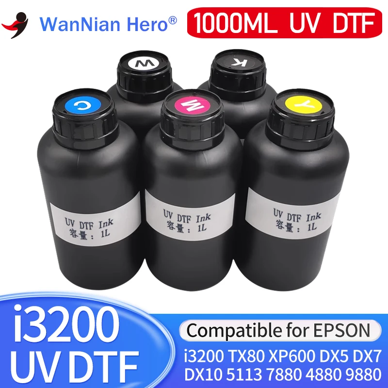 

UV DTF Ink i3200 Printhead Vanrish Gloss for UV DTF Film A B for Epson TX800 XP600 DX5 DX7 L800 L805 L1800 R330 1390 4880 7880