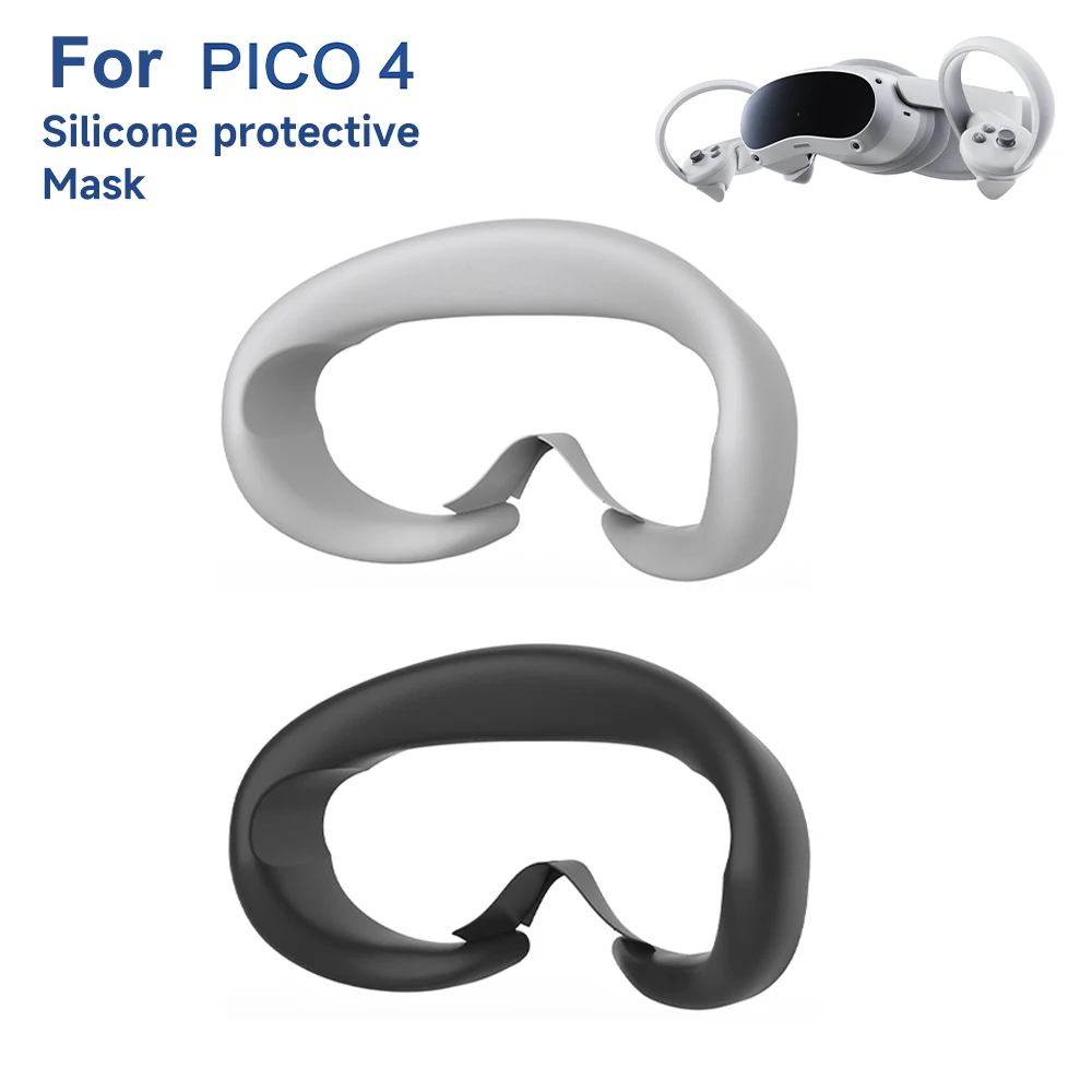 VR Silicone Protective Case for Pico 4 VR Headset Face Interface Anti-Sweat/Leakage Light Eye Cover for PICO 4 Accessories