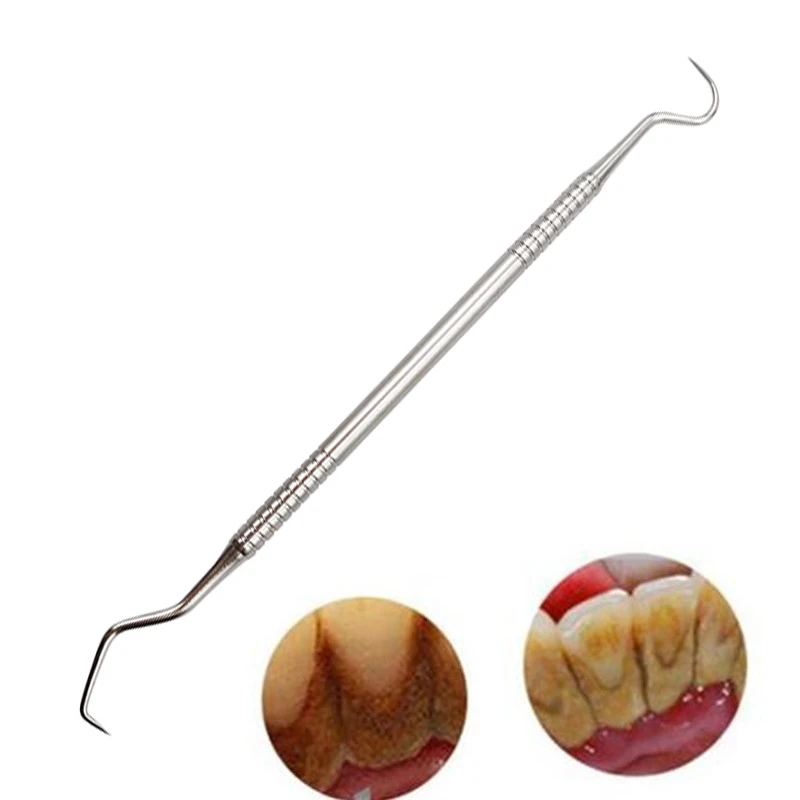 Double Hook Tooth Dental Explorer Probe สแตนเลสฟันสะอาดสุขอนามัย Explorer Probe Hook เครื่องมือทันตกรรมเครื่องมือ