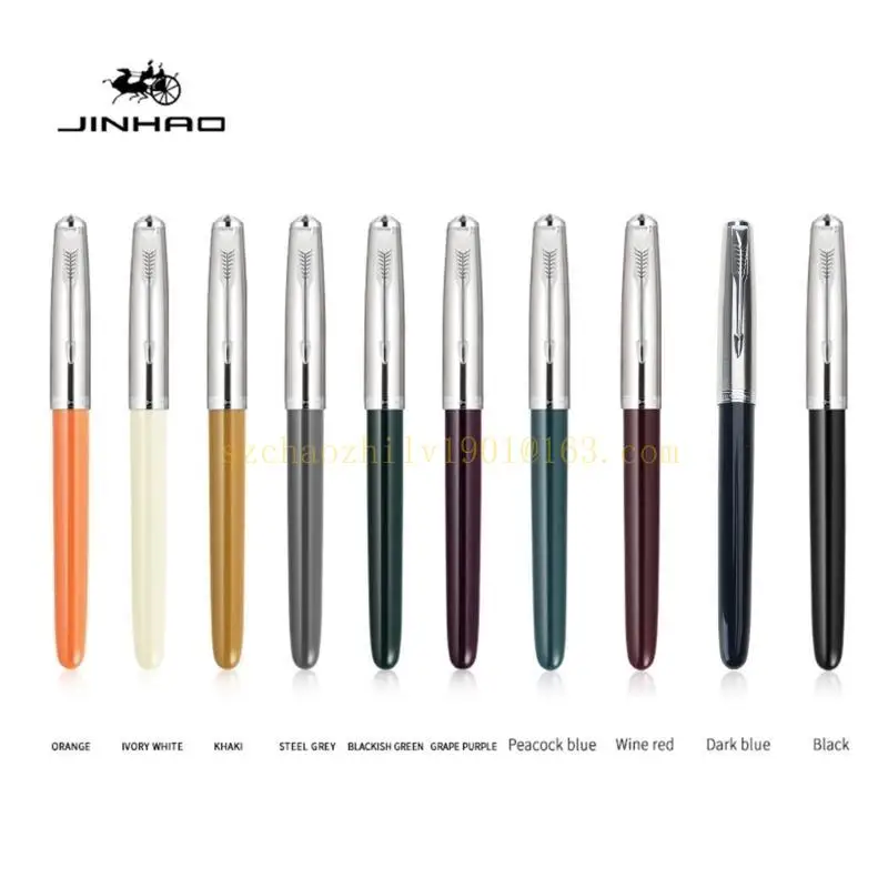 

86 Series Pen Fountain Pen School Student Office Gift Pens 0.38mm Metal Nib，Business Office Writing Silver Clip