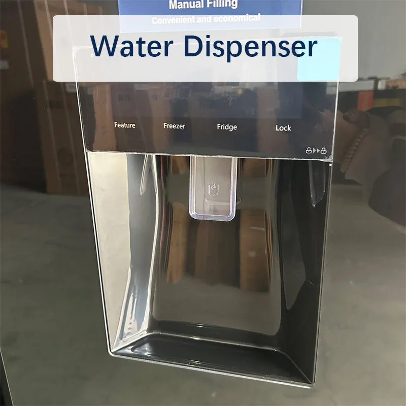 Factory Wholesale Tempered Glass Doors Side by Side Large Capacity Double Doors With Water Dispenser Fridge Refrigerator