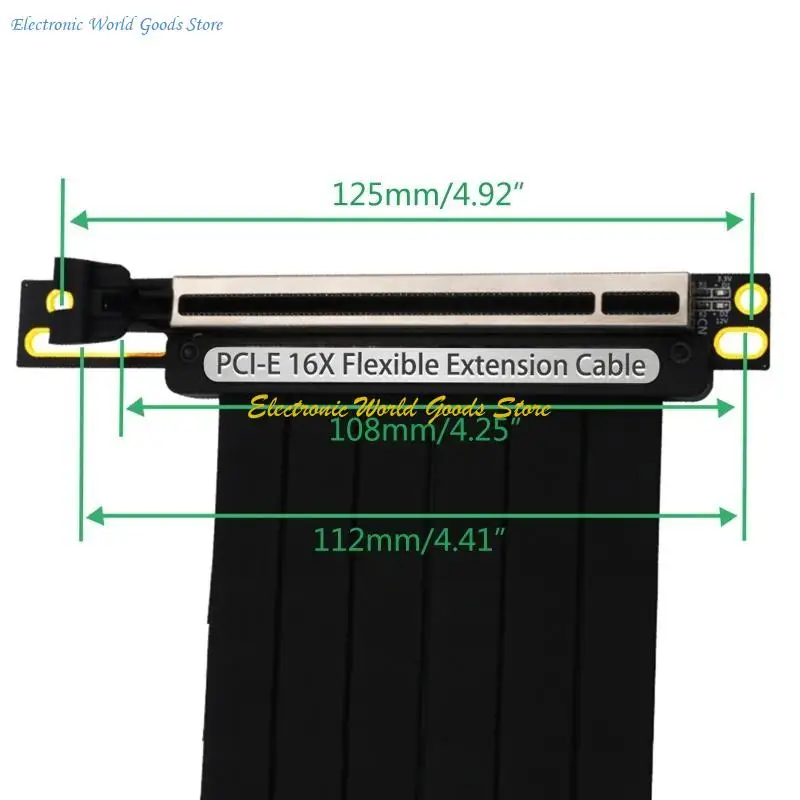 

A3PD PCIE X16 PCI для Express Riser Extender Cable Гибкий высокоскоростной GUP на 90 градусов с светодиодом для графической