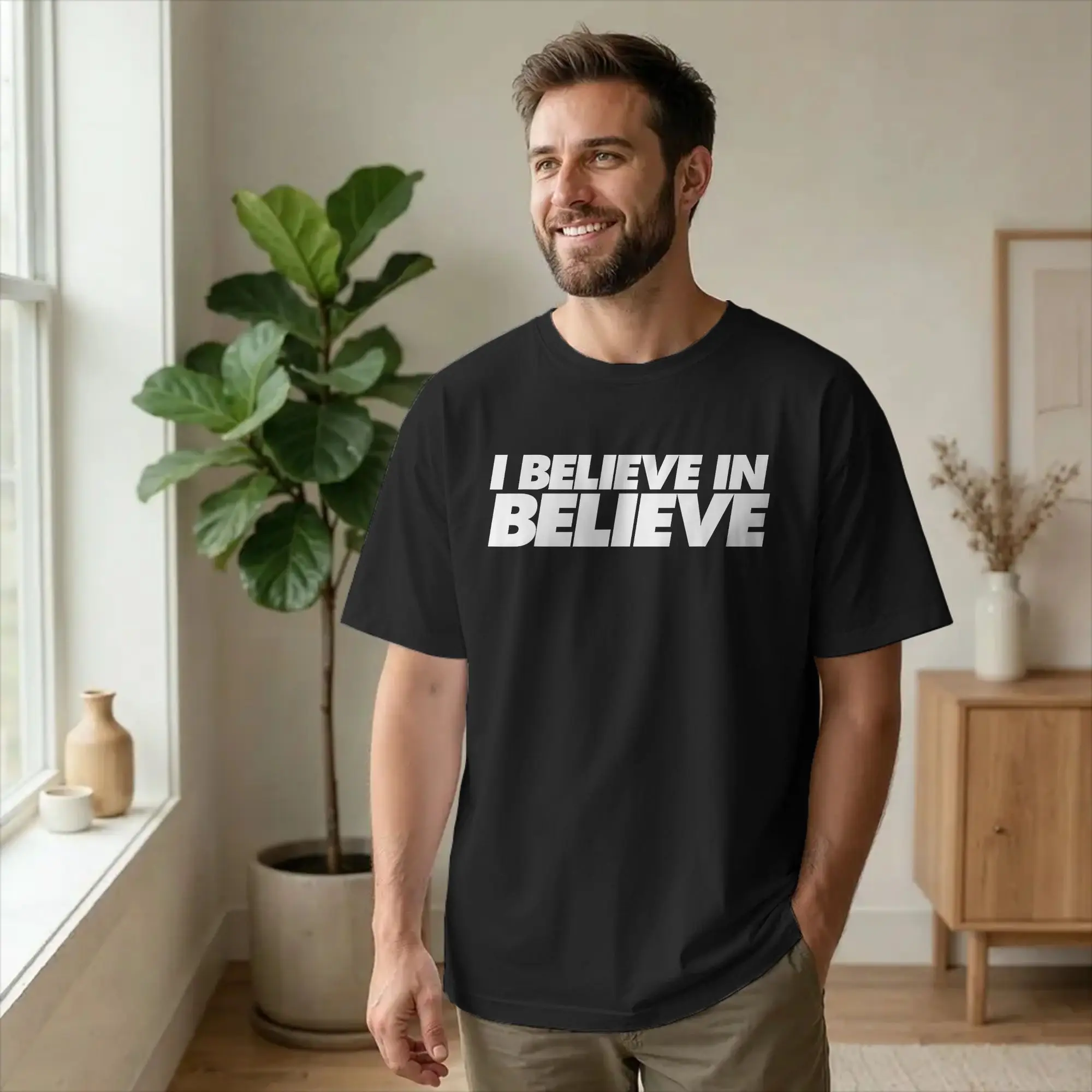 Teds Football Lassos Believe In Believe Men's T Shirts TV Novelty Tee Shirt Short Sleeve T-Shirts Pure Cotton Plus Size Clothes