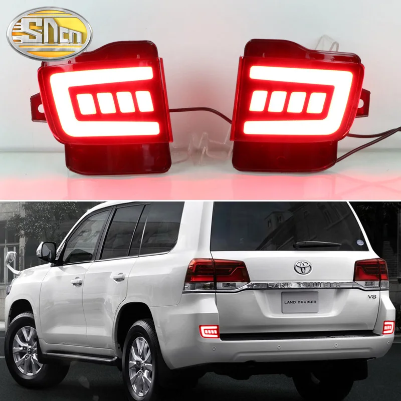 

3-in-1 Functions Rear Running Lamp Brake Dynamic Turn Signal Reflector LED Bumper Light For Toyota Land Cruiser 200 LC200 16-20